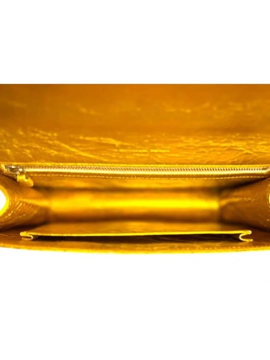 Christian Dior Diorama Flap Bag Metallic Gold Crinkled Lambskin + COA & Box - Picture 10 of 16